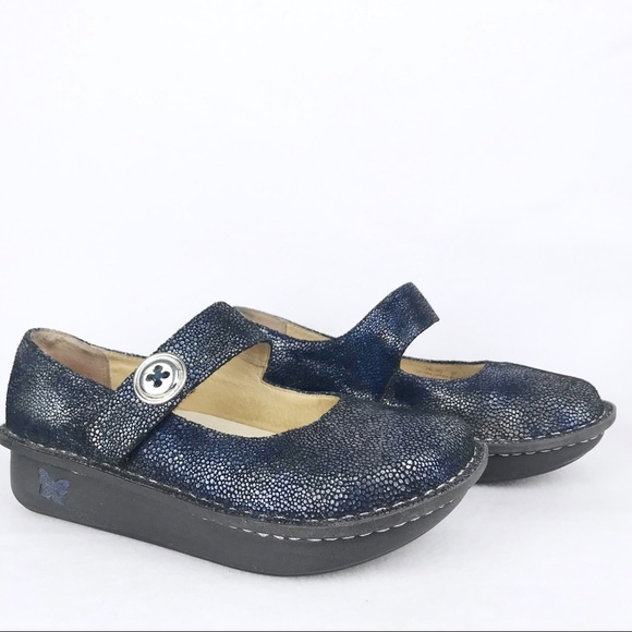 navy blue alegria shoes